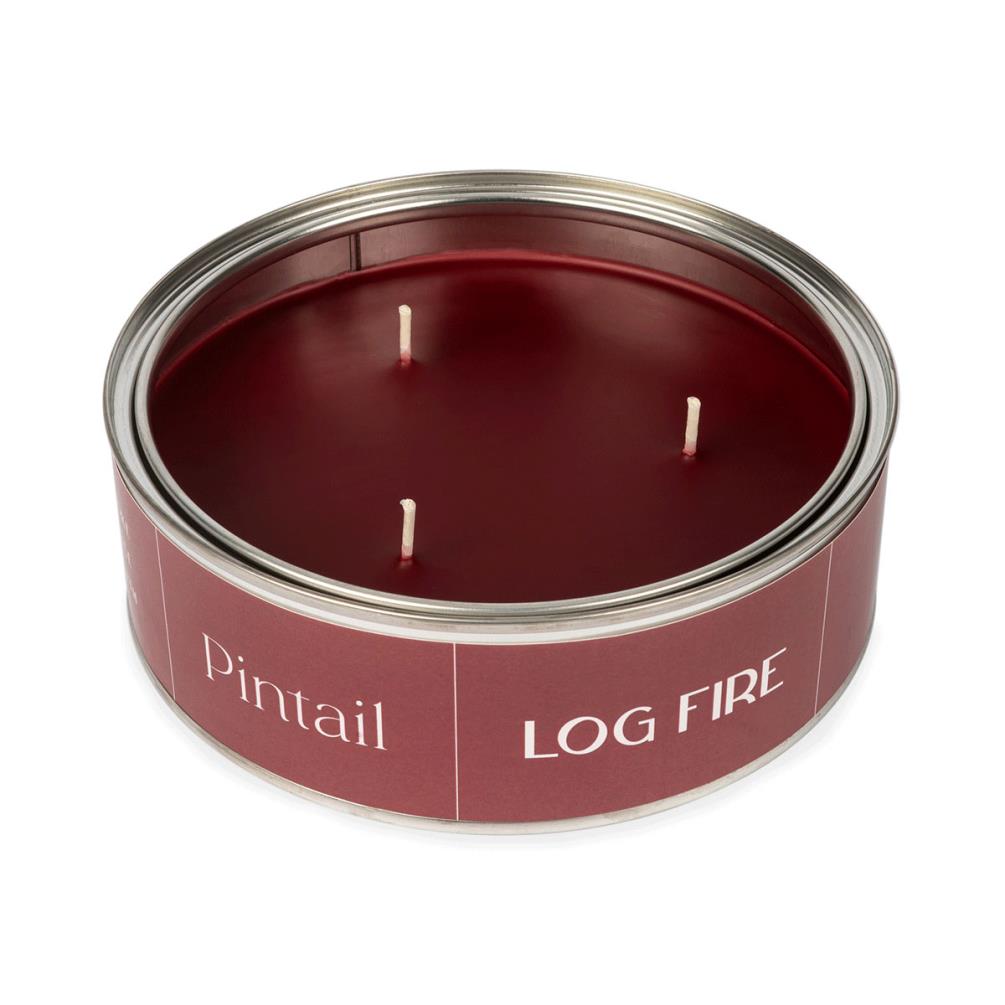 Pintail Candles Log Fire Triple Wick Tin Candle Extra Image 2